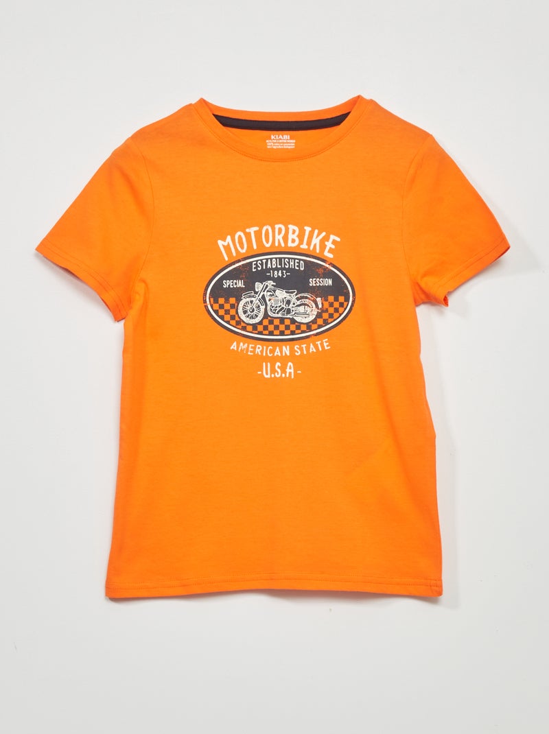 T-shirt stampata ARANCIONE - Kiabi