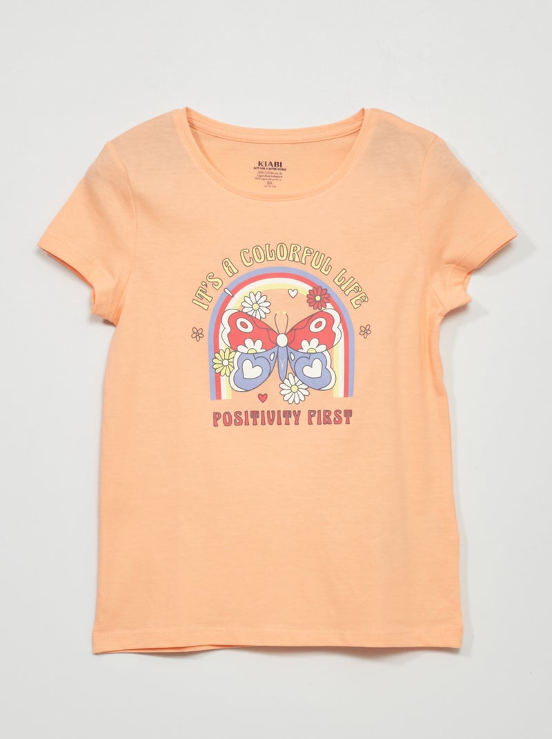 T-shirt stampata ARANCIONE - Kiabi