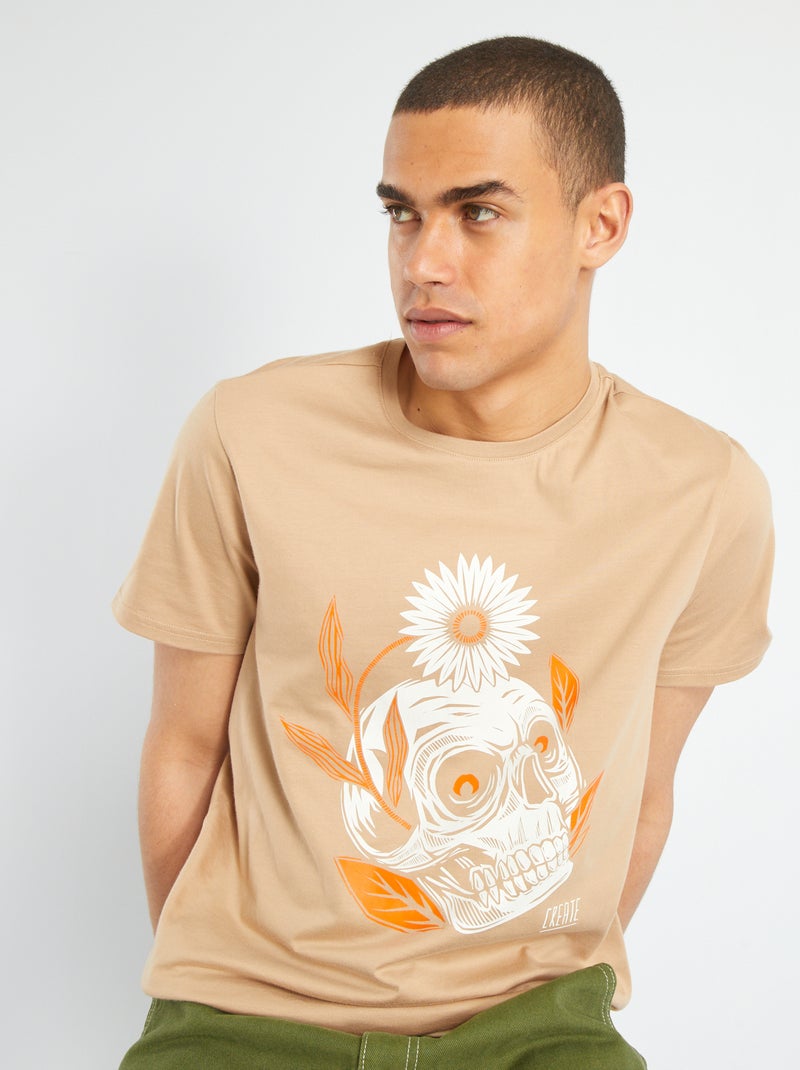 T-shirt stampata BEIGE - Kiabi