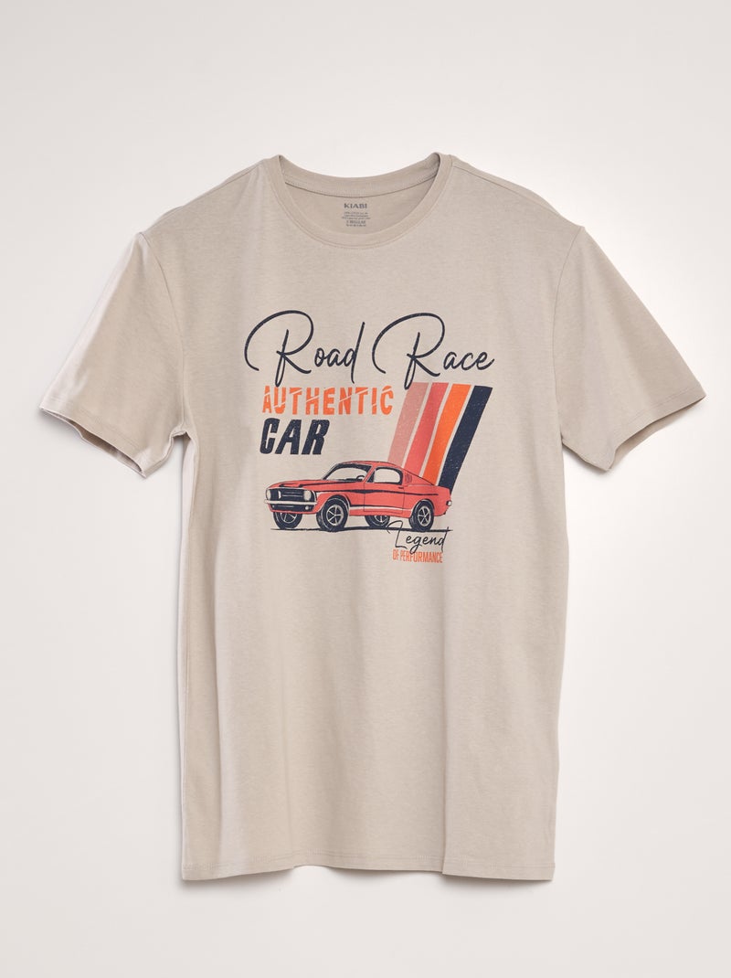 T-shirt stampata BEIGE - Kiabi
