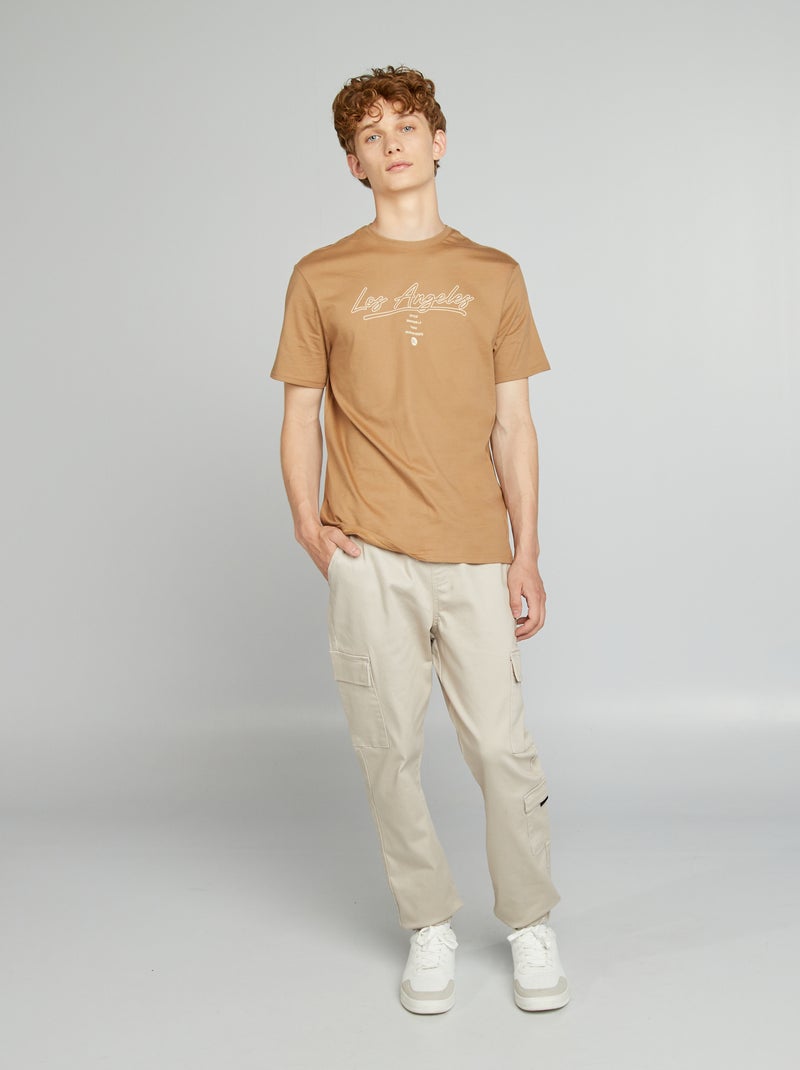 T-shirt stampata BEIGE - Kiabi