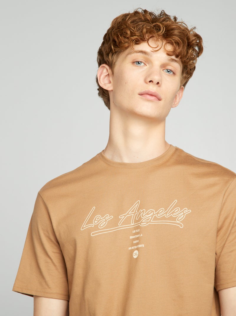 T-shirt stampata BEIGE - Kiabi