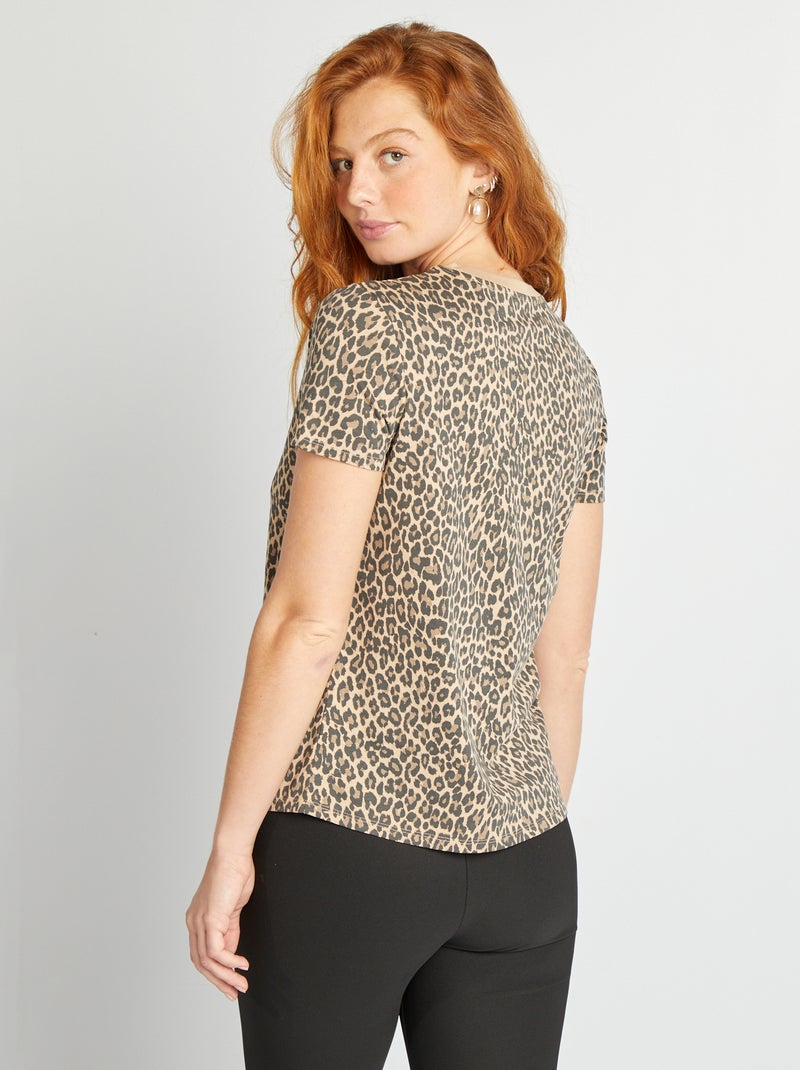 T-shirt stampata BEIGE - Kiabi