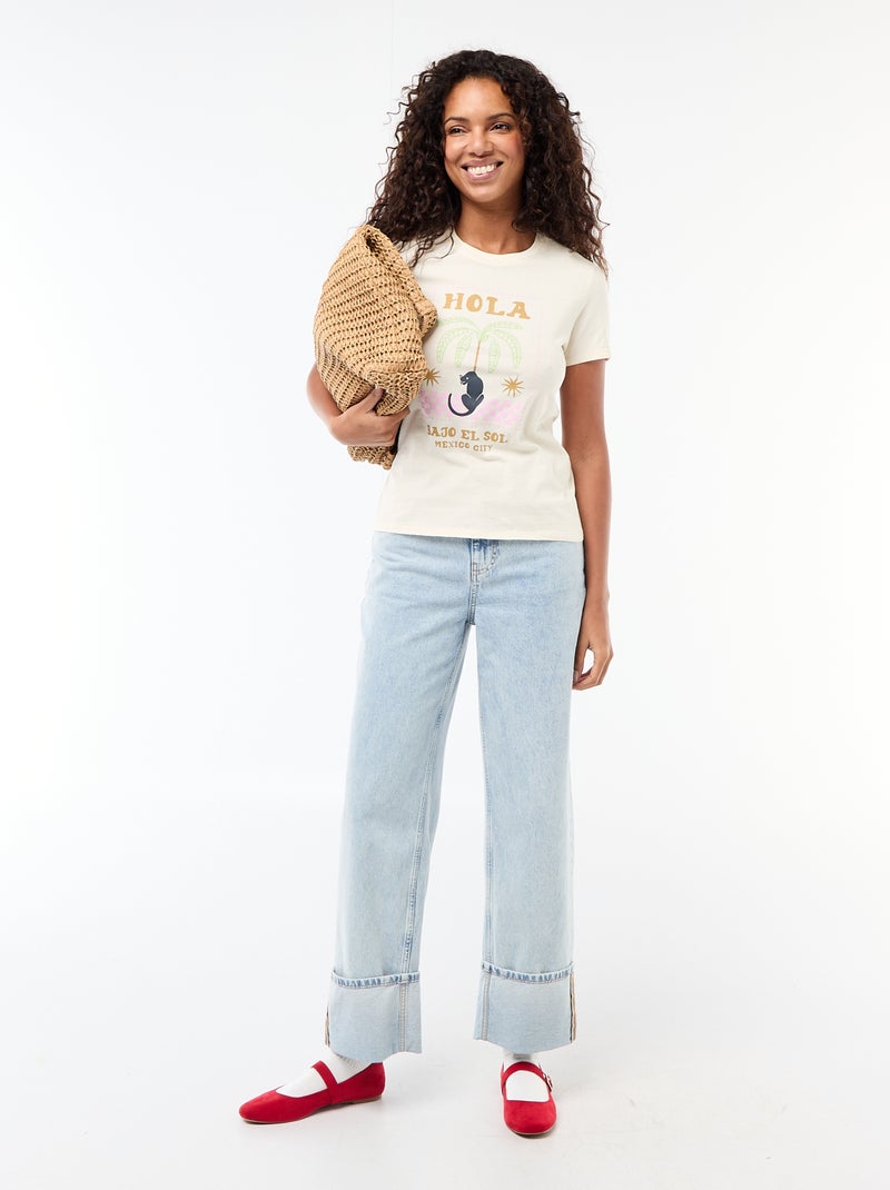 T-shirt stampata Beige - Kiabi