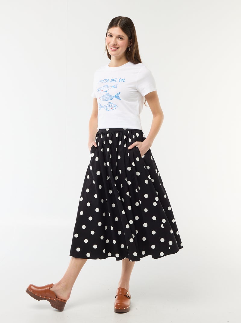 T-shirt stampata Bianco - Kiabi