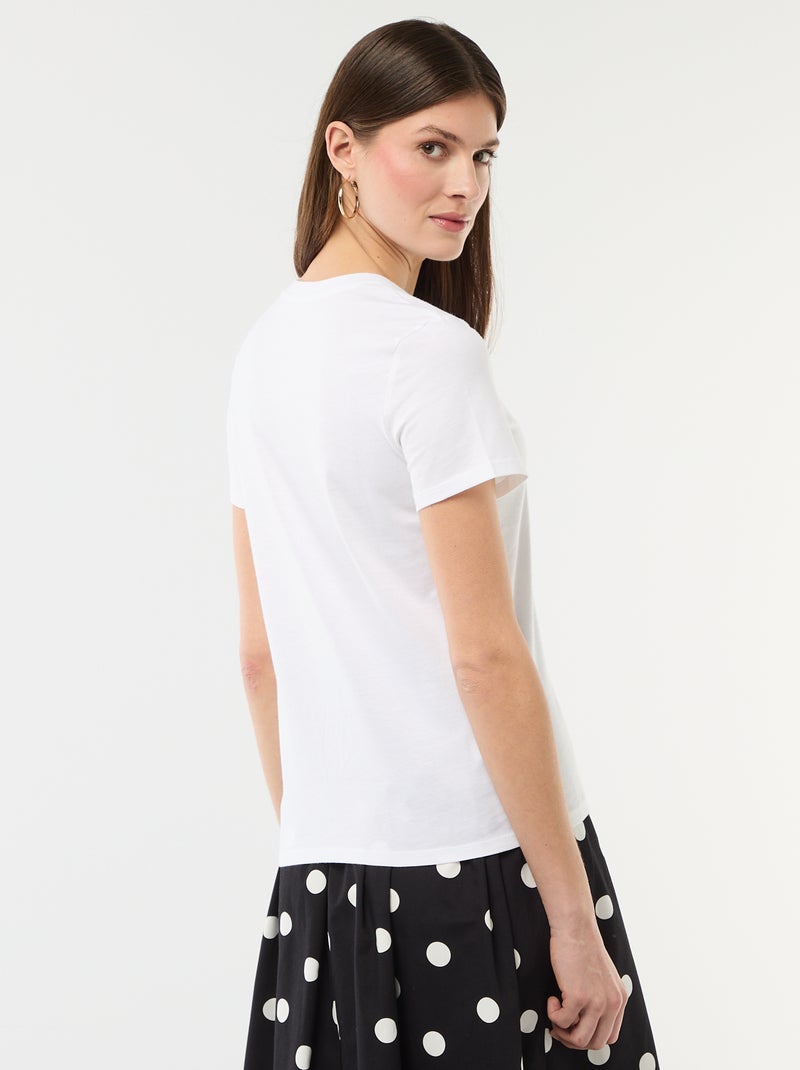 T-shirt stampata Bianco - Kiabi