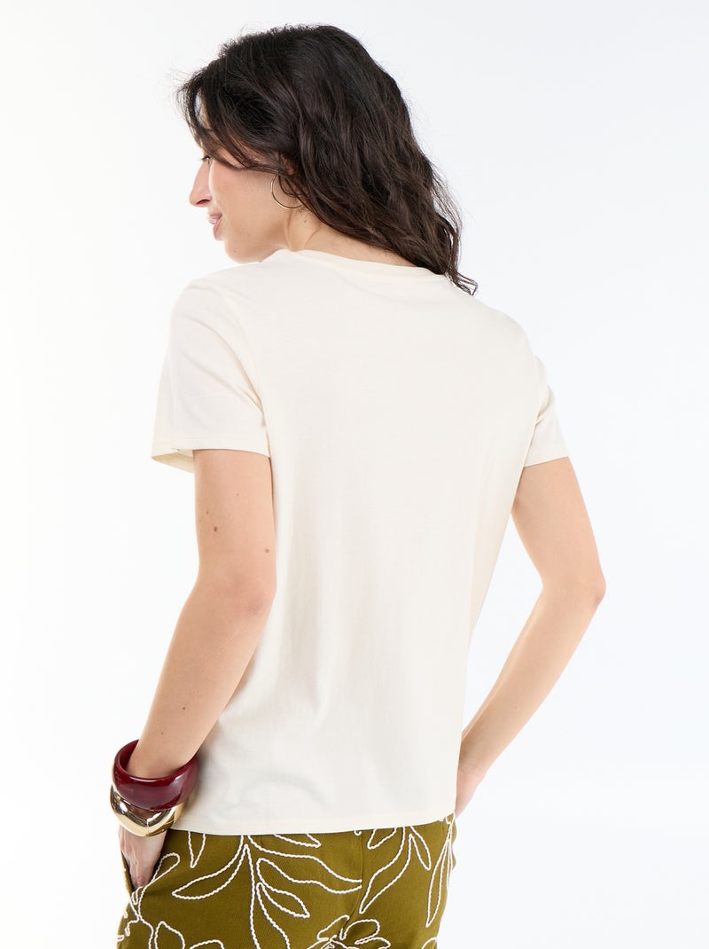 T-shirt stampata Bianco - Kiabi