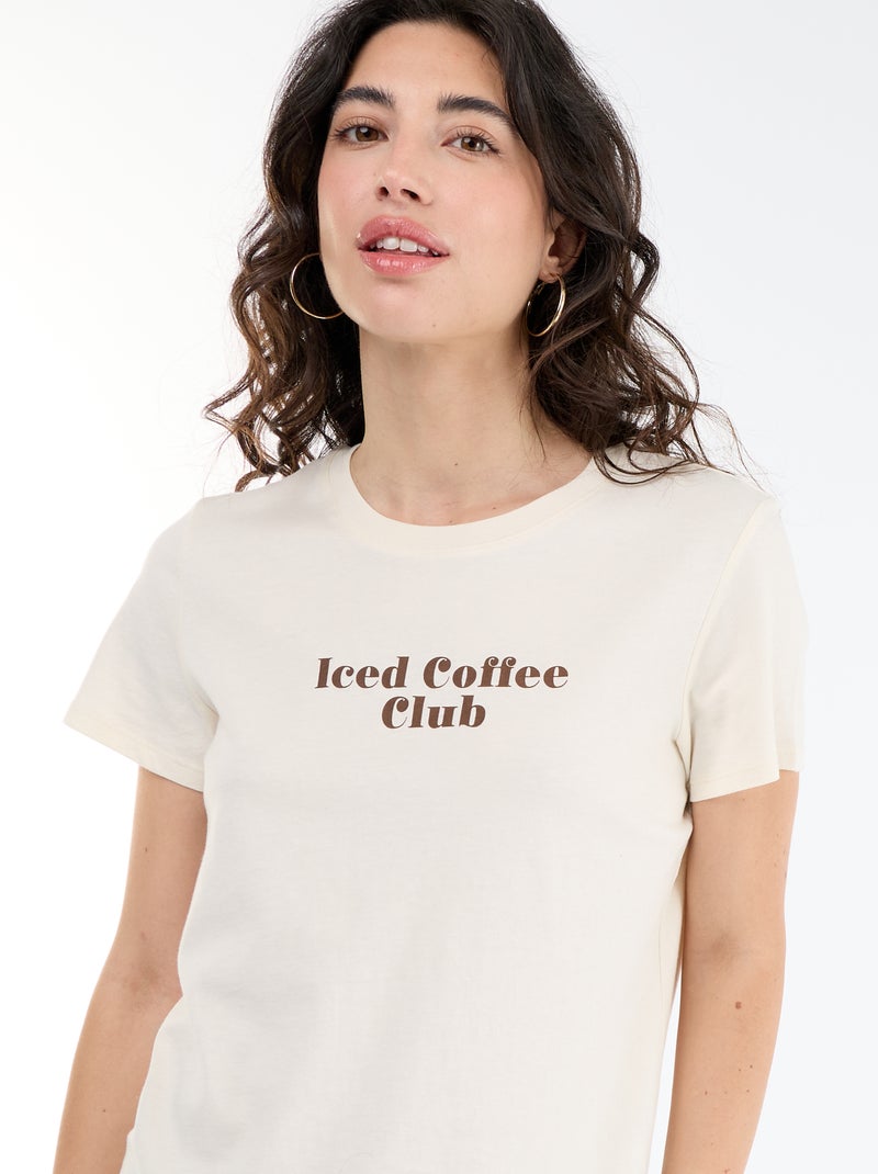 T-shirt stampata Bianco - Kiabi