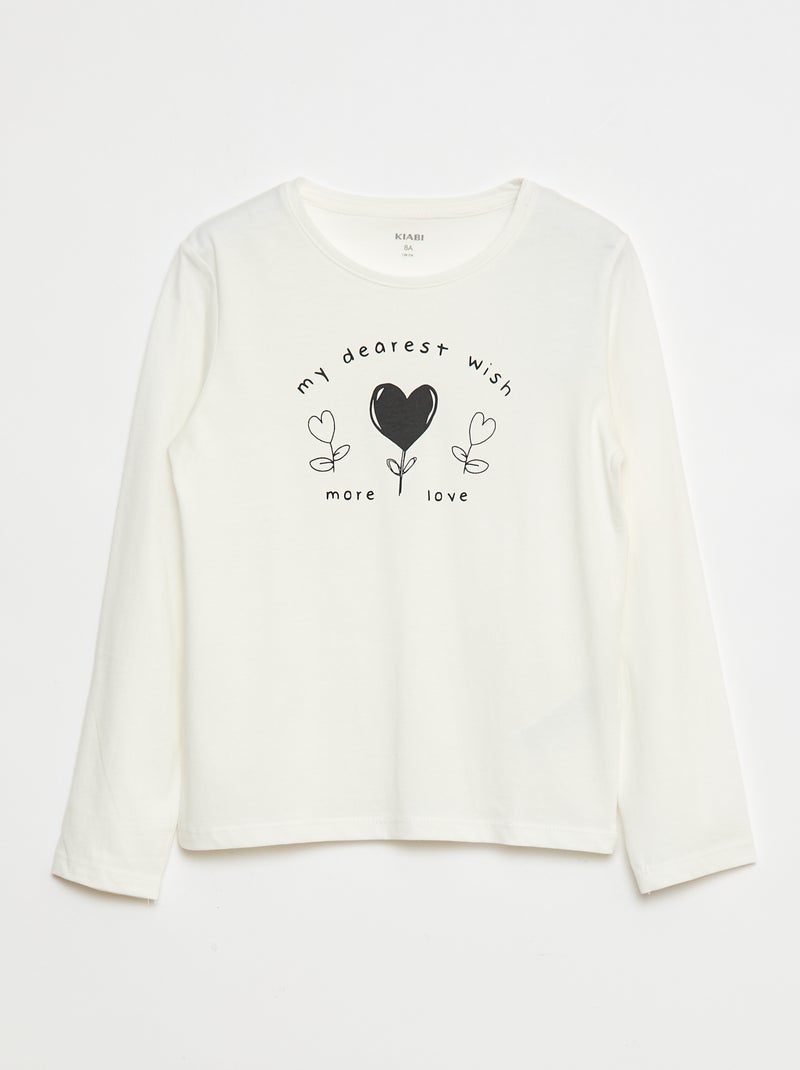 T-shirt stampata Bianco - Kiabi