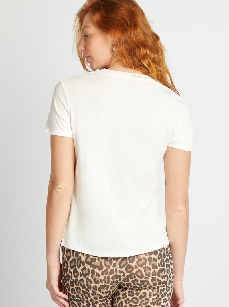T-shirt stampata Bianco Ecru - Kiabi
