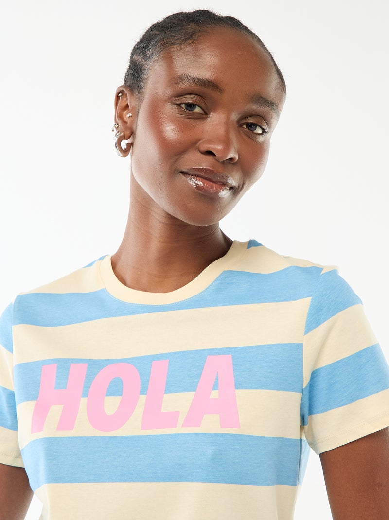 T-shirt stampata Blu - Kiabi