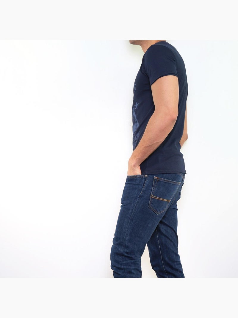 t-shirt stampata Blu marino - Kiabi