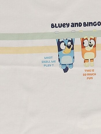 T-shirt stampata 'Bluey' stile sfumato in cotone
