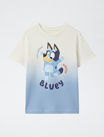 T-shirt stampata 'Bluey' stile sfumato in cotone