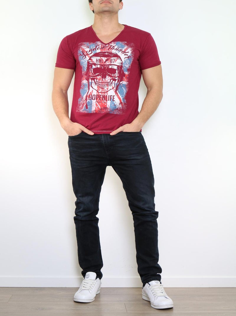 T-shirt stampata Bordeaux - Kiabi