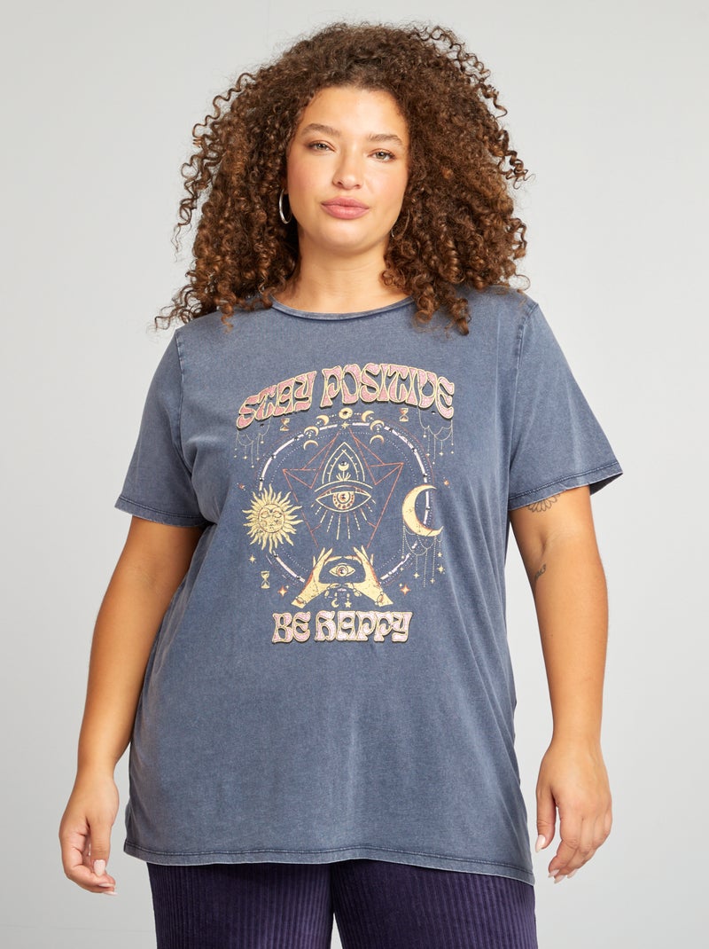 T-shirt stampata 'Carmakoma' BLU - Kiabi