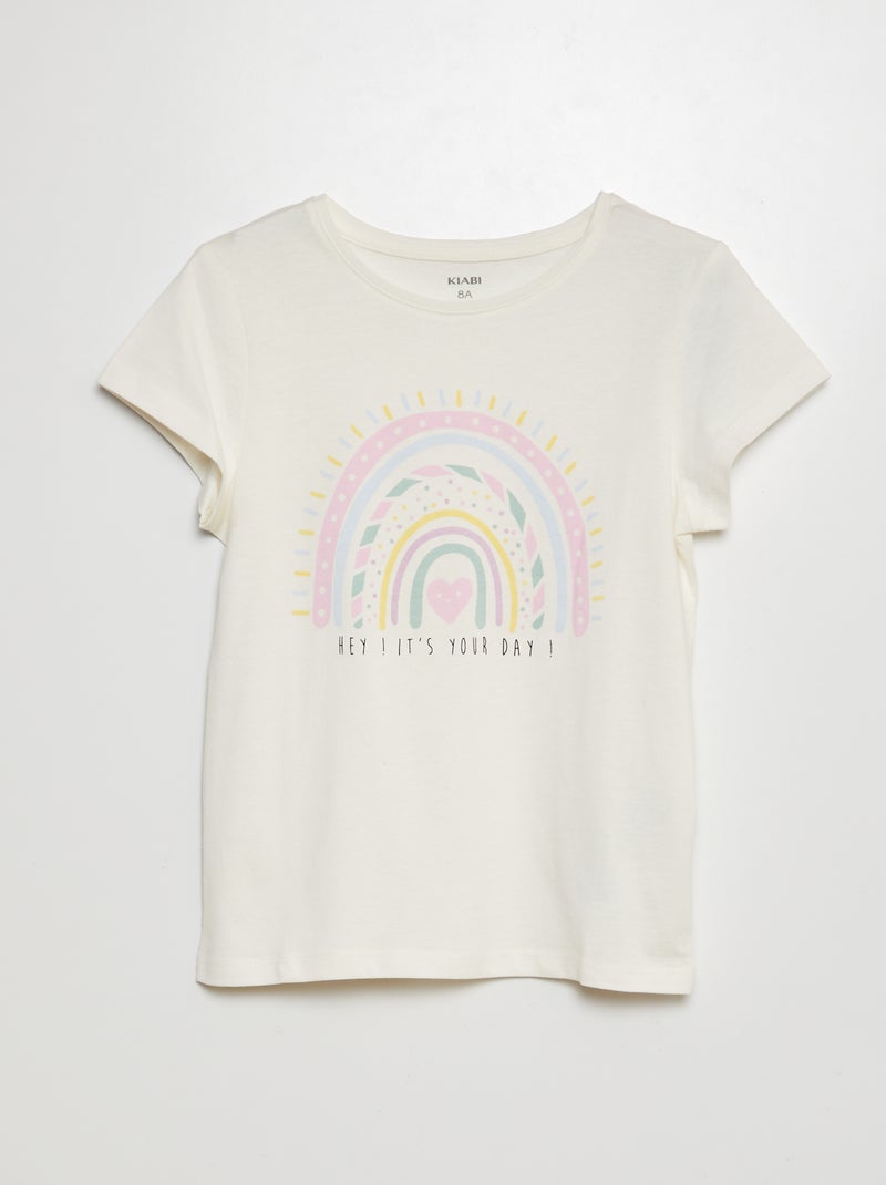 T-shirt stampata compleanno BIANCO - Kiabi