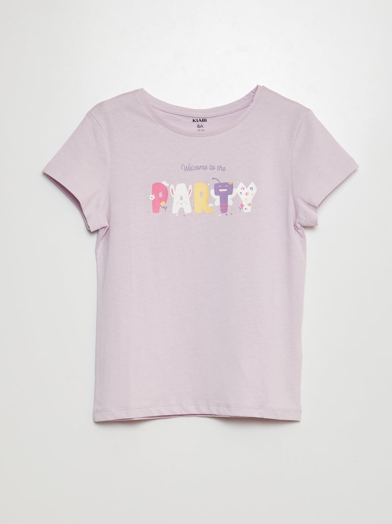 T-shirt stampata compleanno VIOLA - Kiabi
