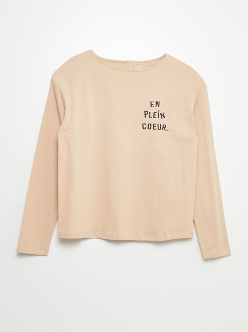 T-shirt stampata con messaggio - collezione facile da indossare - Kiabi