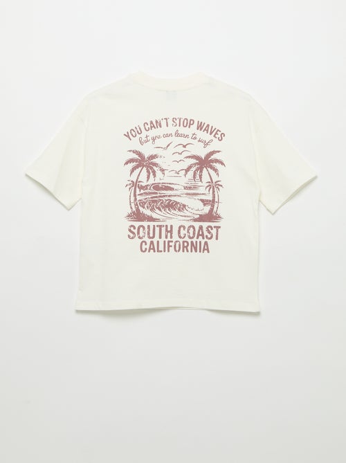 T-shirt stampata con messaggio a maniche corte - Kiabi