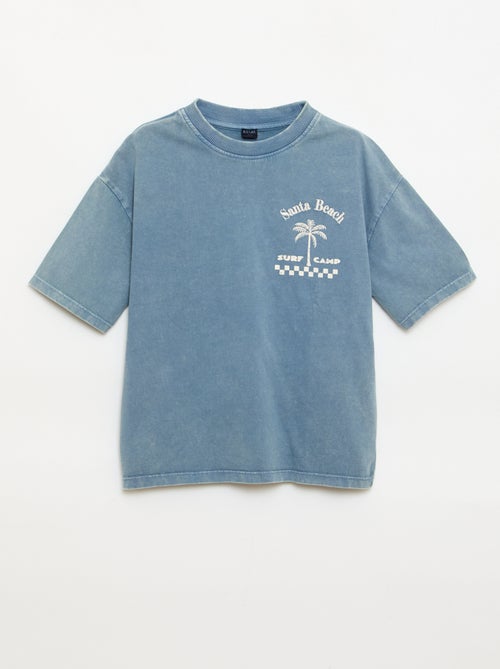 T-shirt stampata con messaggio a maniche corte - Kiabi