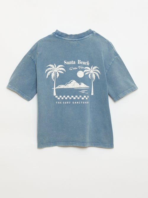 T-shirt stampata con messaggio a maniche corte - Kiabi