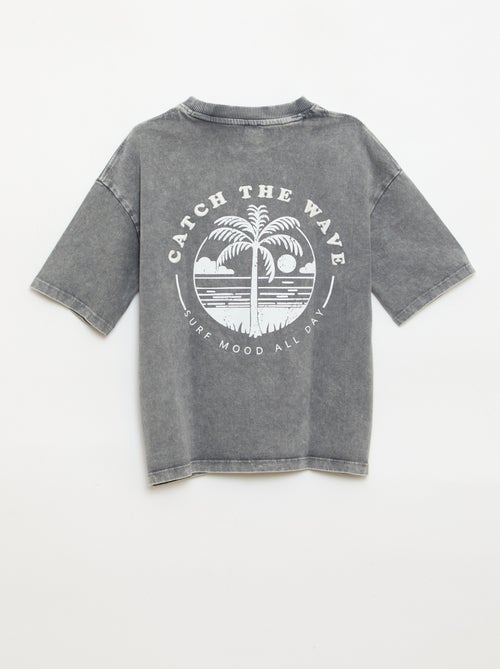 T-shirt stampata con messaggio a maniche corte - Kiabi