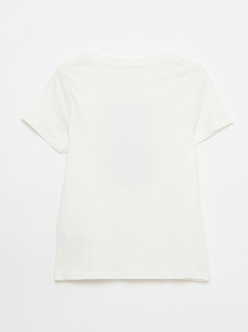 T-shirt stampata con messaggio Bianco - Kiabi