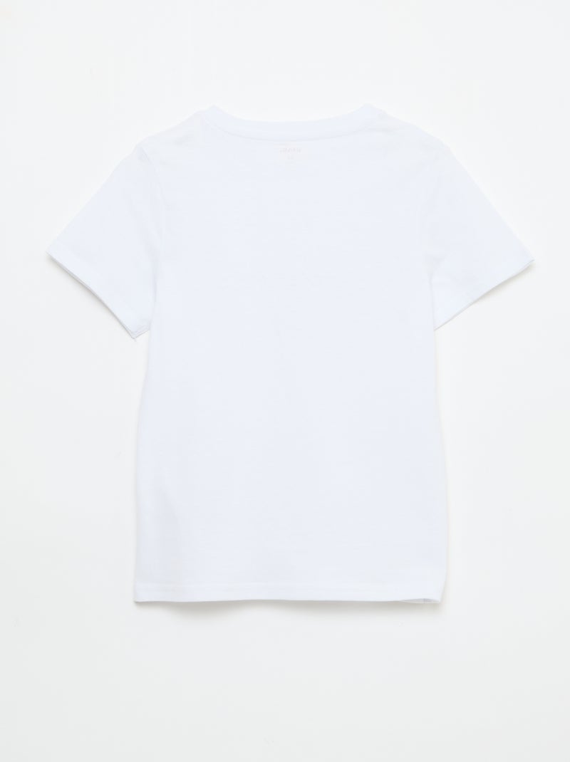 T-shirt stampata con messaggio Bianco - Kiabi