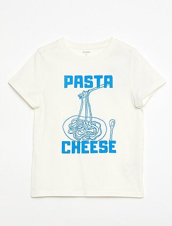 T-shirt stampata con messaggio