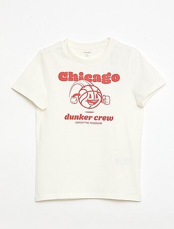 T-shirt stampata con messaggio