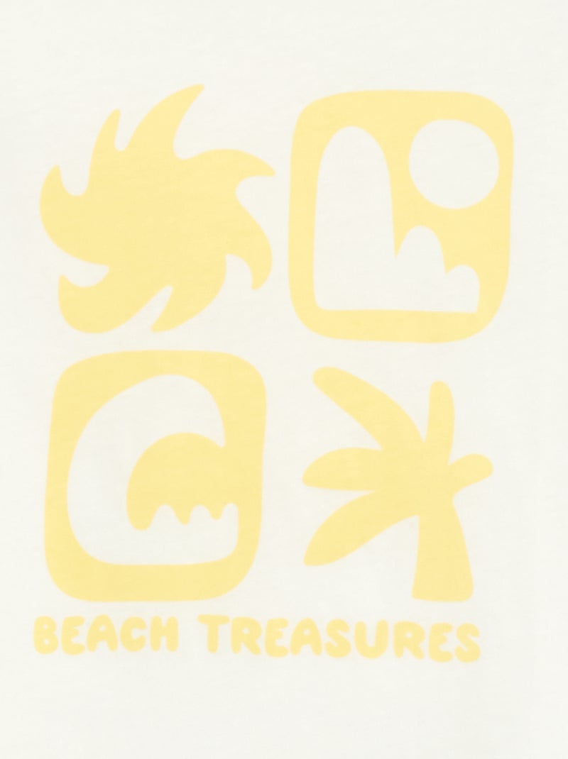 T-shirt stampata con messaggio Bianco - Kiabi
