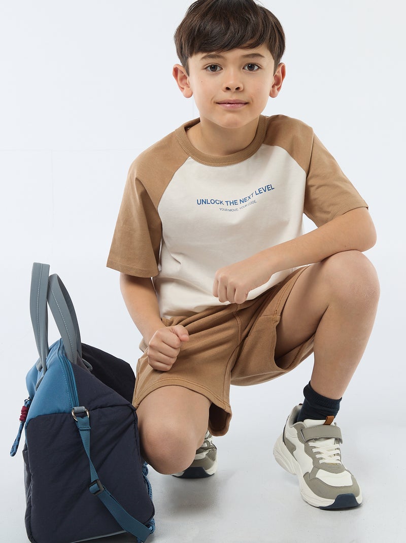T-shirt stampata con messaggio Bianco - Kiabi