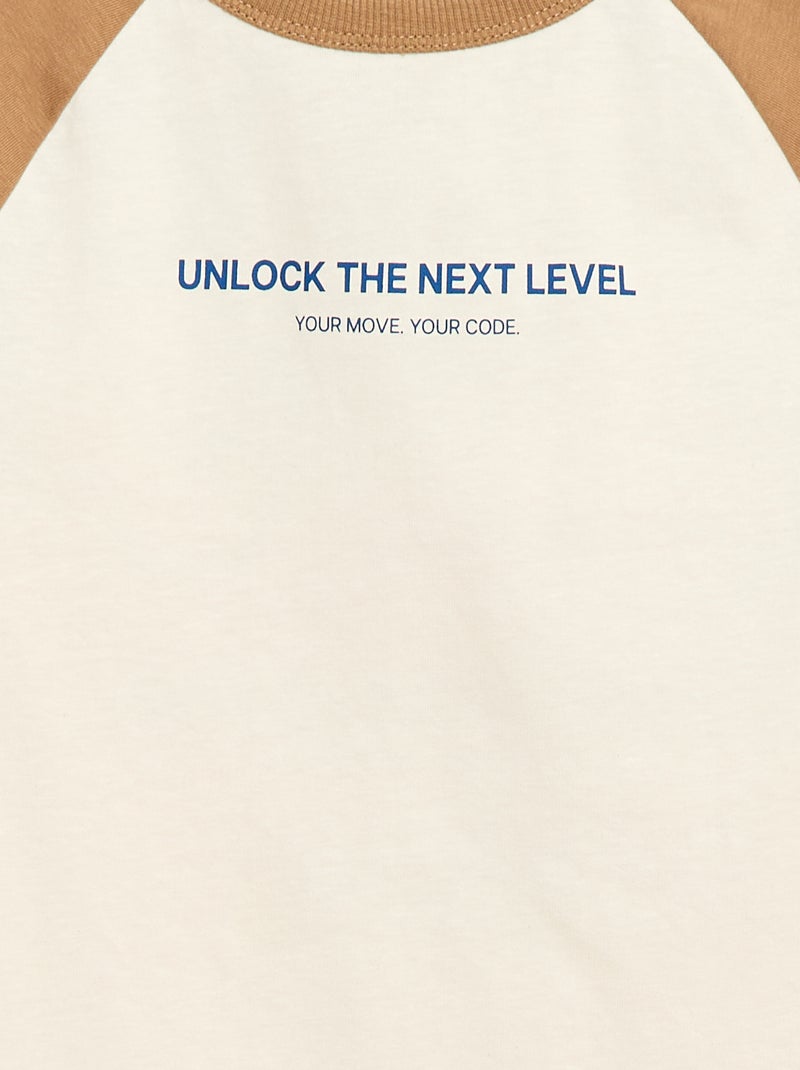 T-shirt stampata con messaggio Bianco - Kiabi