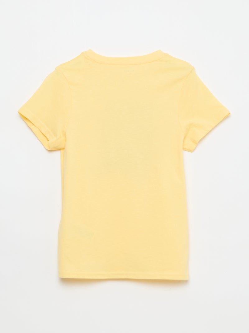T-shirt stampata con messaggio Giallo - Kiabi
