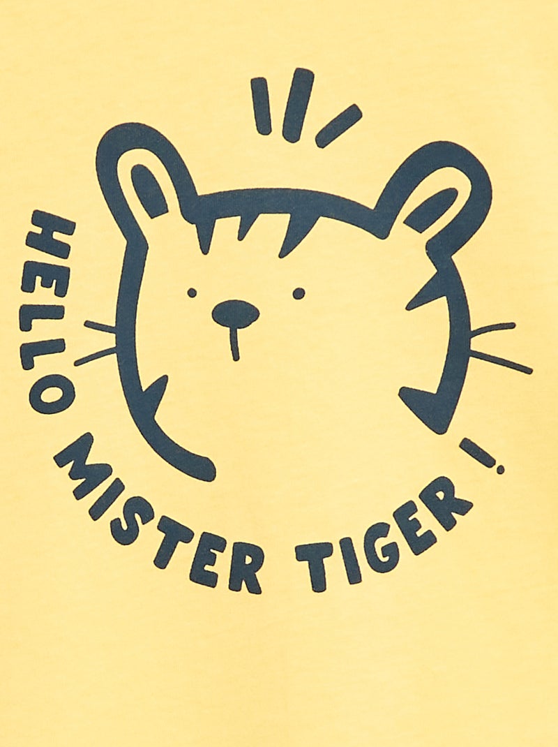T-shirt stampata con messaggio Giallo - Kiabi