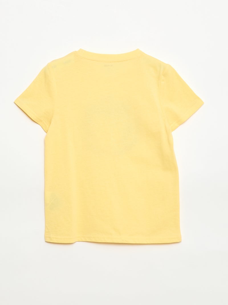 T-shirt stampata con messaggio Giallo - Kiabi