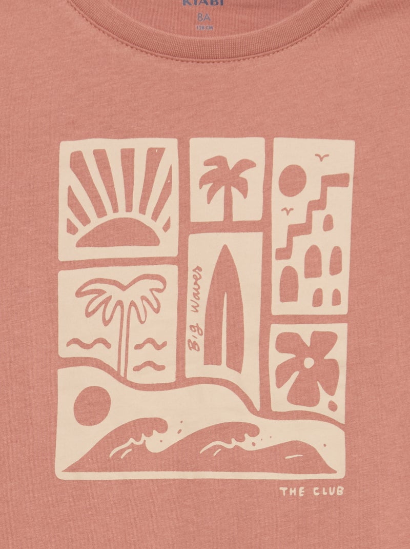 T-shirt stampata con messaggio Rosso - Kiabi