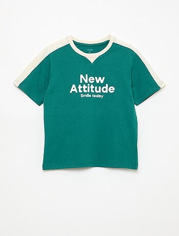 T-shirt stampata con messaggio