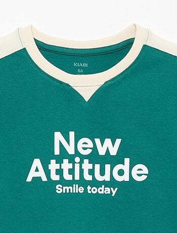 T-shirt stampata con messaggio