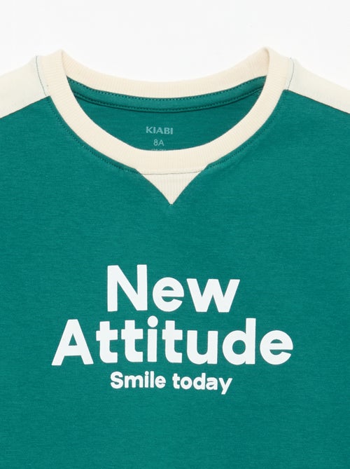 T-shirt stampata con messaggio - Kiabi