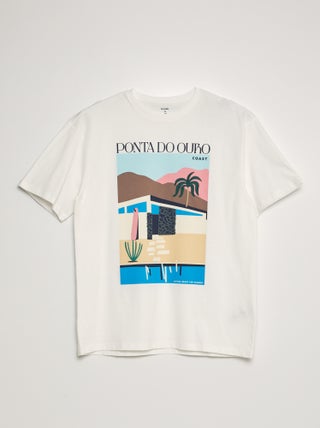T-shirt stampata con scollo tondo
