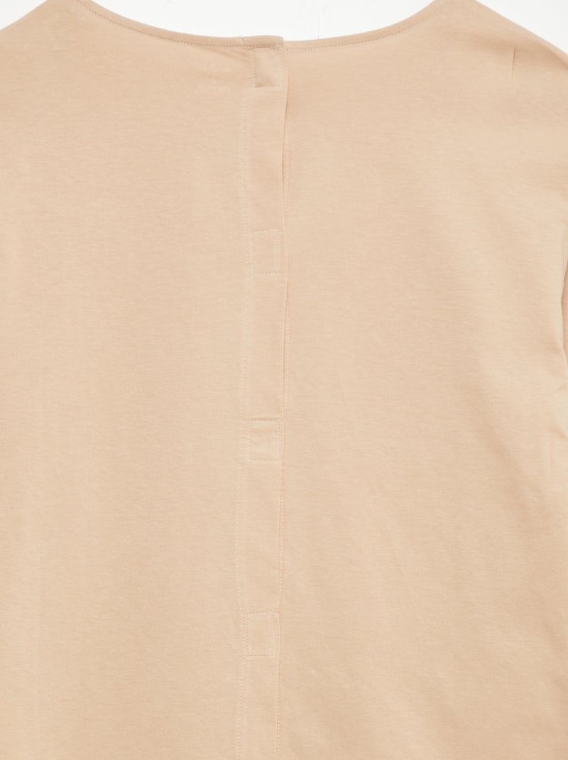 T-shirt stampata con scritta - So Easy BEIGE - Kiabi