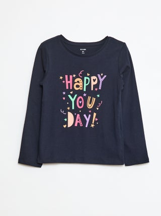 T-shirt stampata con scritta
