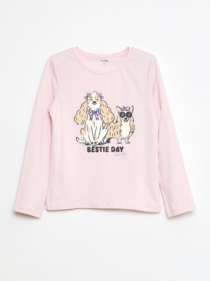 T-shirt stampata con scritta Rosa - Kiabi