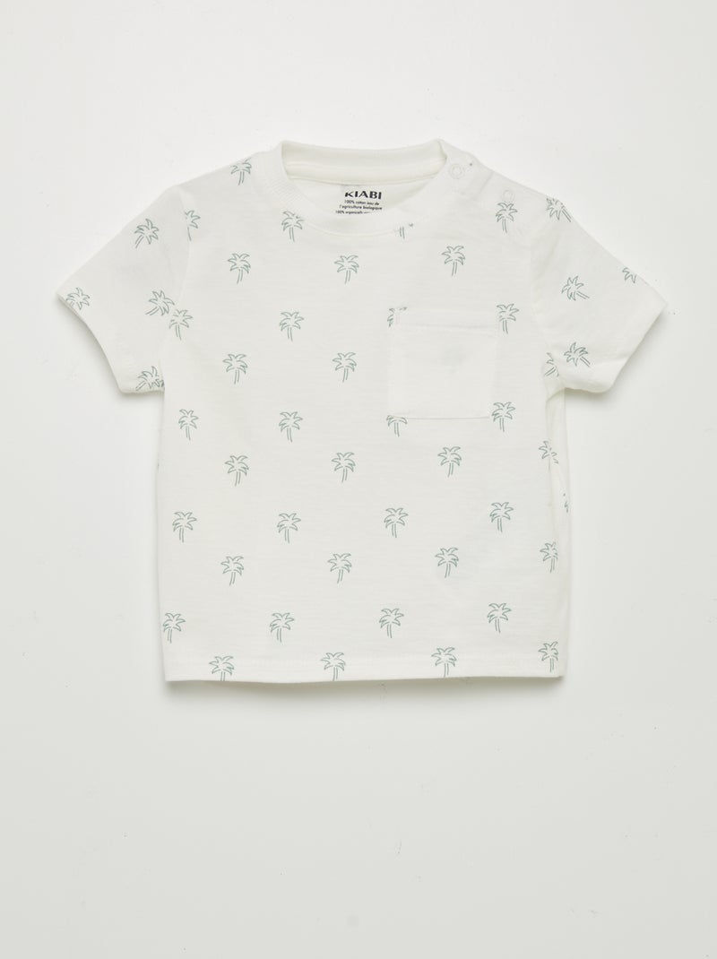 T-shirt stampata con tasche BIANCO - Kiabi