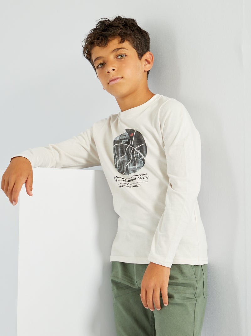 T-shirt stampata 'Cool dogs' BEIGE - Kiabi