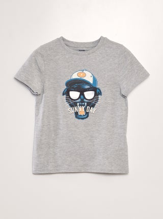 T-shirt stampata decorata