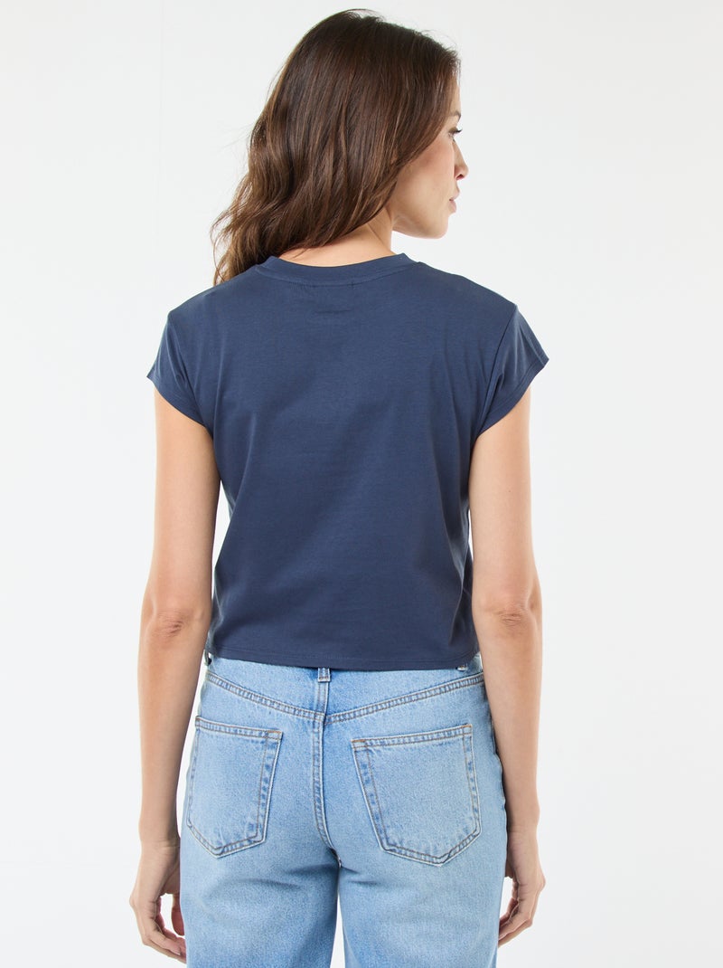 T-shirt stampata 'Disney' 'Stitch' in cotone Blu - Kiabi