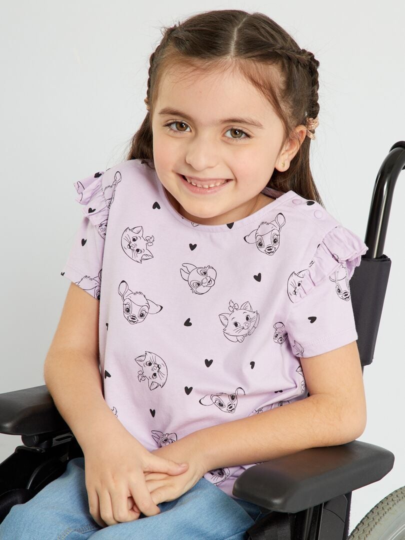 T-shirt Stampata Con Scollo Tondo - Bianco - 4.00